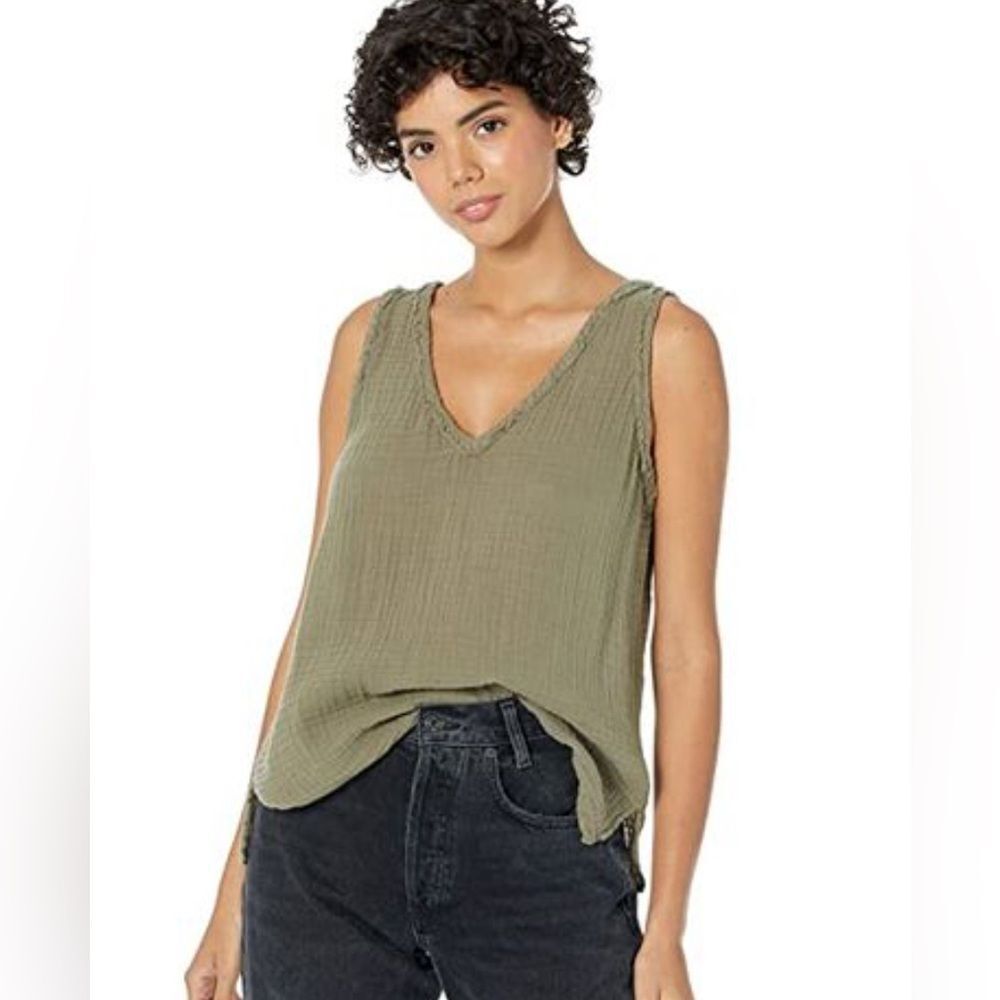 Michael Stars Tammy Easy Tank olive size S